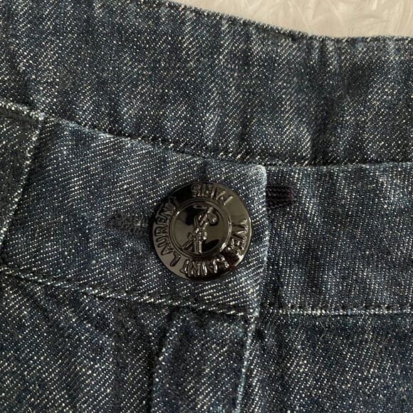 Yves Saint Laurent Flare Denim Jeans in Dark Blue - Picture 4 of 12